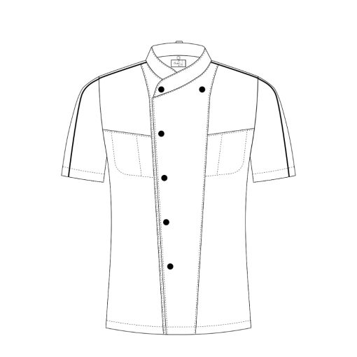 Uniforme de chef Chaqueta Chris draw front